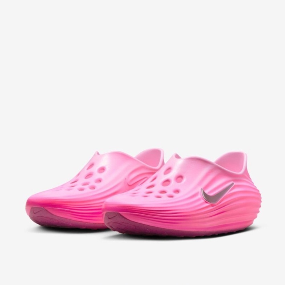 Nike ReactX RejuveN8 Kids Shoes Pink Foam‎ Metallic Silver Slip On Size M4W5 4Y
